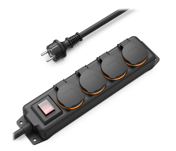 HAMA LISTWA ZASILAJĄCA BUDOWLANA 4x SCHUKO 4M 3680W IP44 - 1313454 - zdjęcie 3
